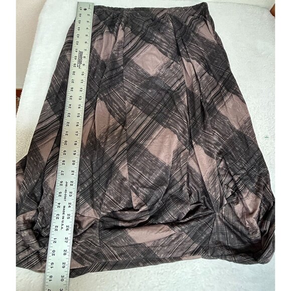 Lunn Women's Catouille Graphic Bubble Skirt Navy Size 4 Elastic Waist Midi New - Picture 7 of 7